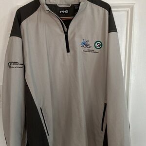 Ping Men's Gray and Black Windbreaker